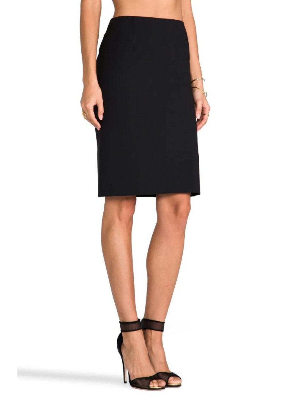NWT Theory Golda in Black Urban Lightweight Stretch Wool Pencil Skirt 4